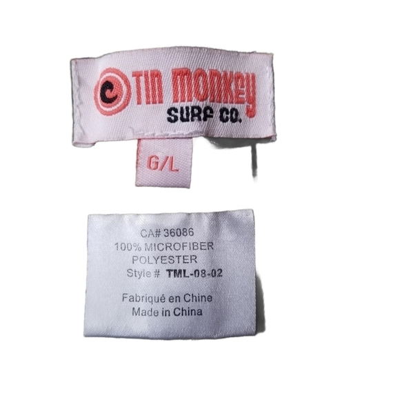 Tin Monkey Green Plaid Surf Sport Beach  Shorts - Picture 8 of 8